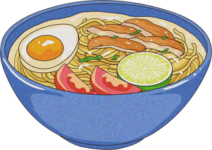 Indonesia Retro Anime Dishes Soto